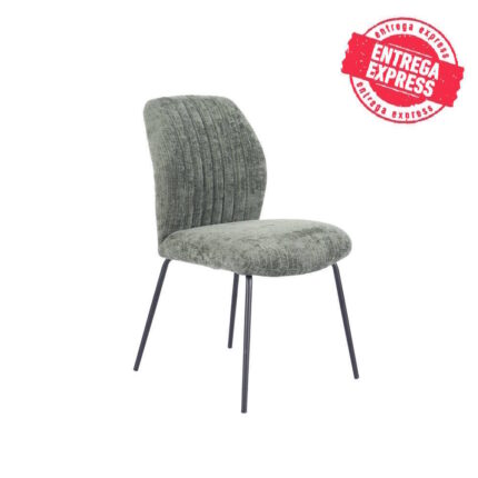 SILLA MOD. NOLAN TELA C/ MUSGO- PATA NEGRA SE SIRVE EN CAJAS DE 2 UDS