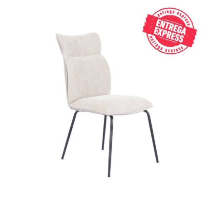 SILLA MOD. ROMEO TELA C/ BEIGE - PATA NEGRA SE SIRVE EN CAJAS DE 2 UDS