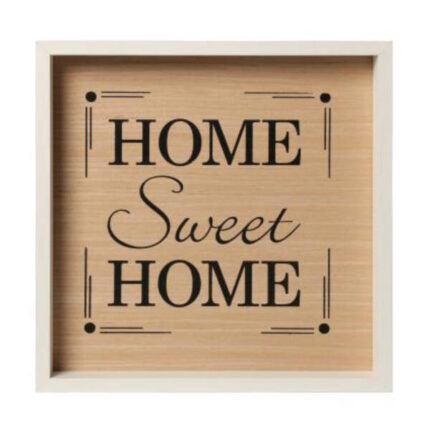 SET 2 CUADROS "HOME SWEET HOME" MADERA 30*30 CM CAJAS DE 6 SETS